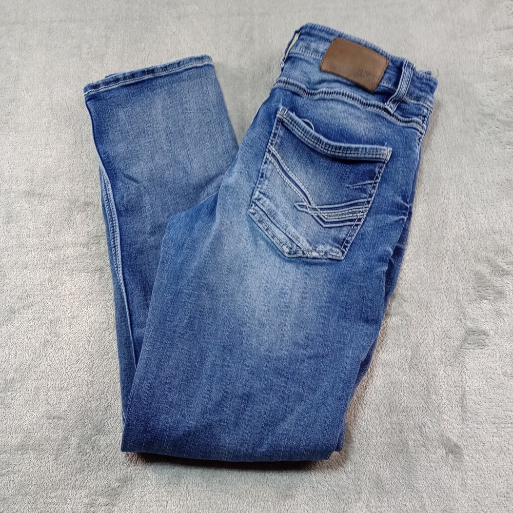 BKE Jake Straight Mens 34x32 Blue Medium Wash Stretch Denim Jean Western Cowboy